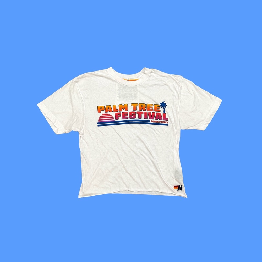 Aviator Nation Rare Palm Tree Festival Crop Tee